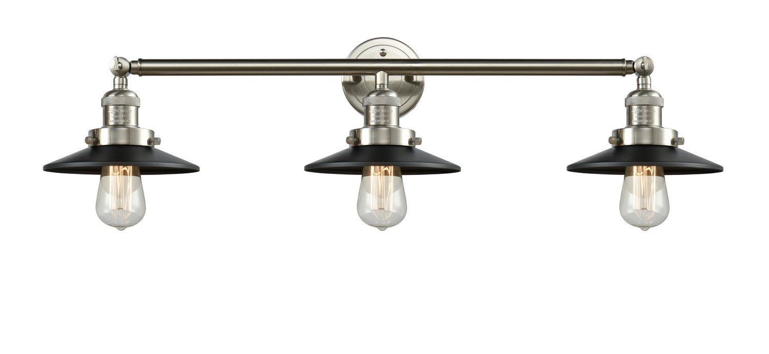 Innovations 205-SN-M6 Three Light Bath Vanity, Brushed Satin Nickel