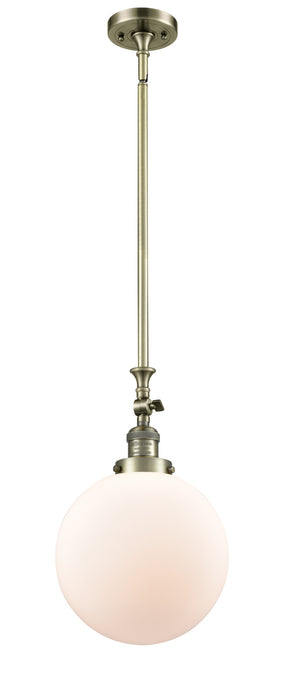 Innovations 206-AB-G201-10 One Light Mini Pendant, Antique Brass