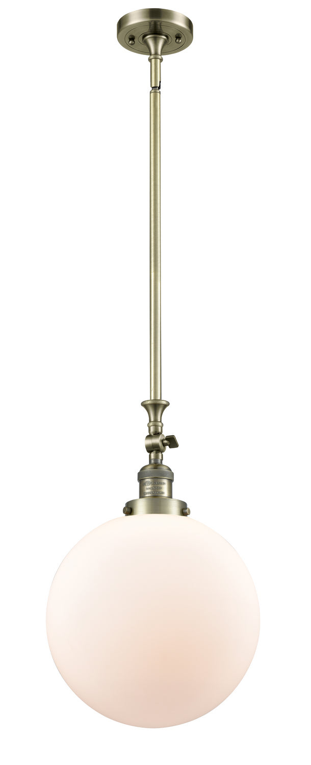 Innovations 206-AB-G201-12 One Light Mini Pendant, Antique Brass