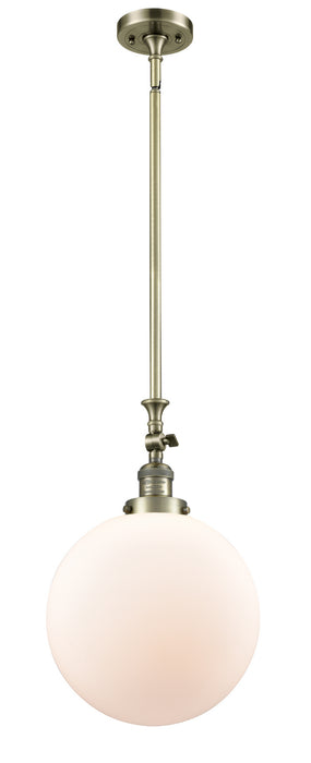 Innovations 206-AB-G201-12 One Light Mini Pendant, Antique Brass