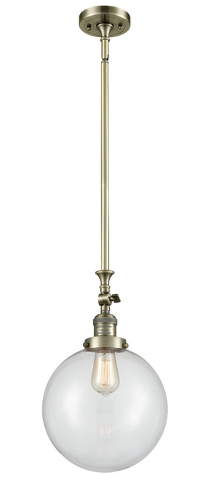 Innovations 206-AB-G202-10 One Light Mini Pendant, Antique Brass