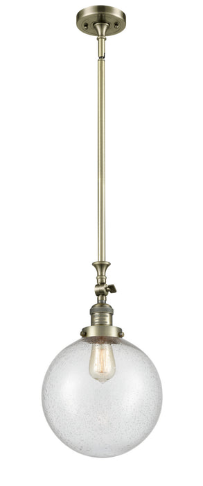Innovations 206-AB-G204-10 One Light Mini Pendant, Antique Brass
