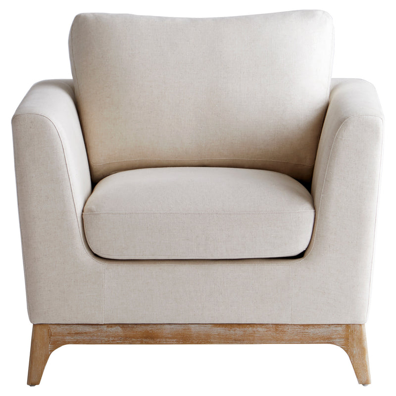 Cyan 11379 Chair, White - Cream