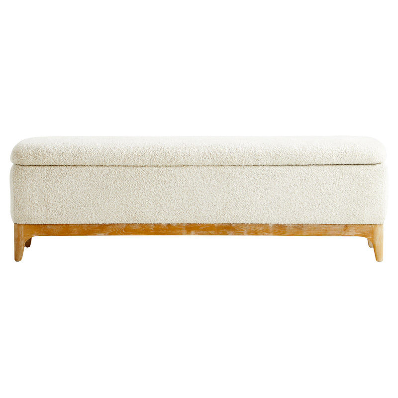 Cyan 11380 Bench, White - Cream