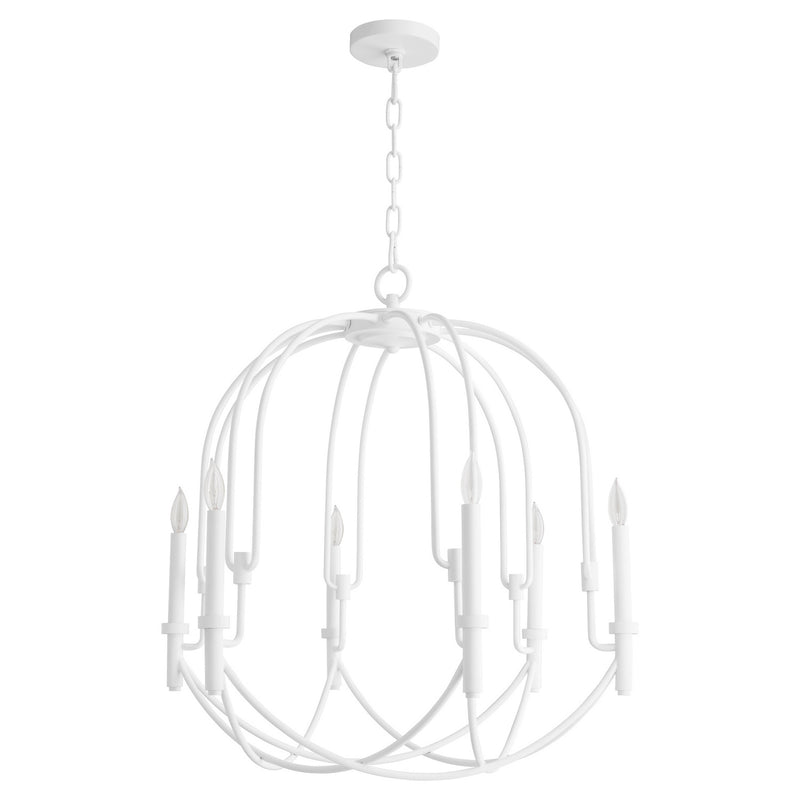 Cyan 11386 Six Light Pendant, Studio White