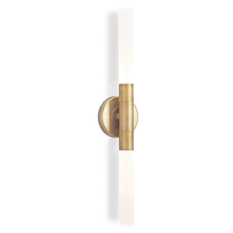 Regina Andrew 15-1198NB Two Light Wall Sconce, Natural Brass