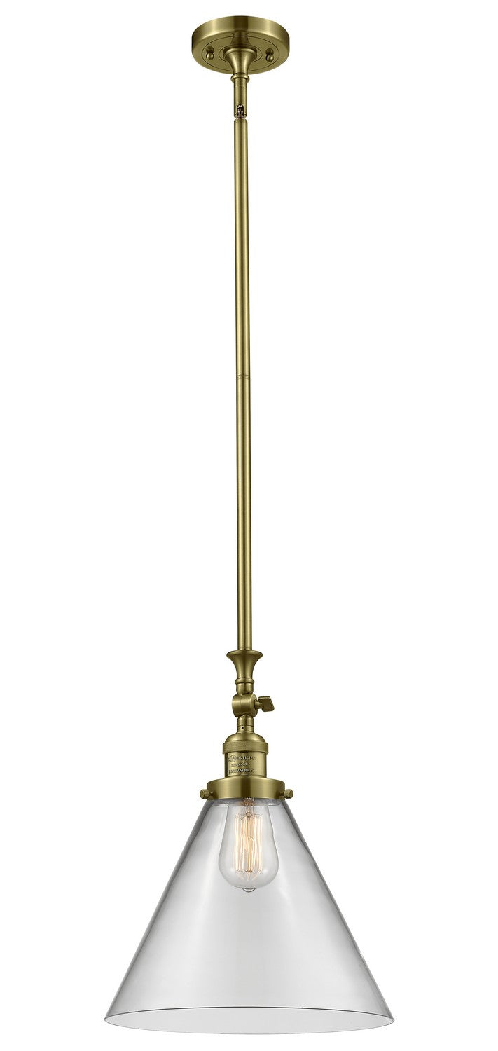 Innovations 206-AB-G42-L One Light Mini Pendant, Antique Brass