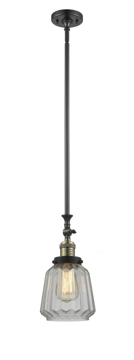 Innovations 206-BAB-G142 One Light Mini Pendant, Black Antique Brass