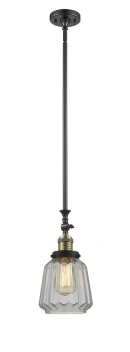 Innovations 206-BAB-G142 One Light Mini Pendant, Black Antique Brass
