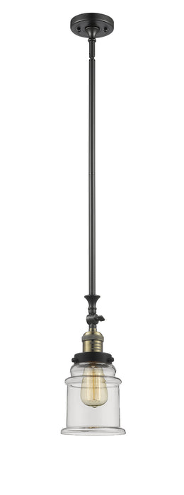 Innovations 206-BAB-G182 One Light Mini Pendant, Black Antique Brass