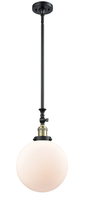 Innovations 206-BAB-G201-10 One Light Mini Pendant, Black Antique Brass