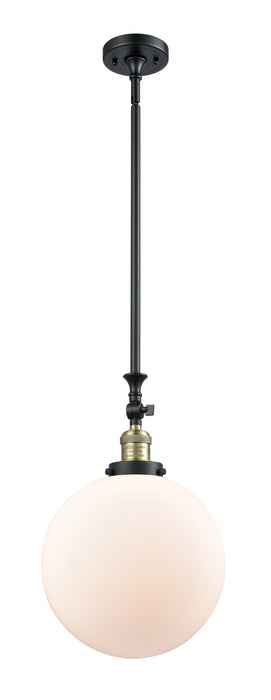 Innovations 206-BAB-G201-12 One Light Mini Pendant, Black Antique Brass