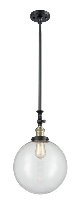 Innovations 206-BAB-G202-12 One Light Mini Pendant, Black Antique Brass