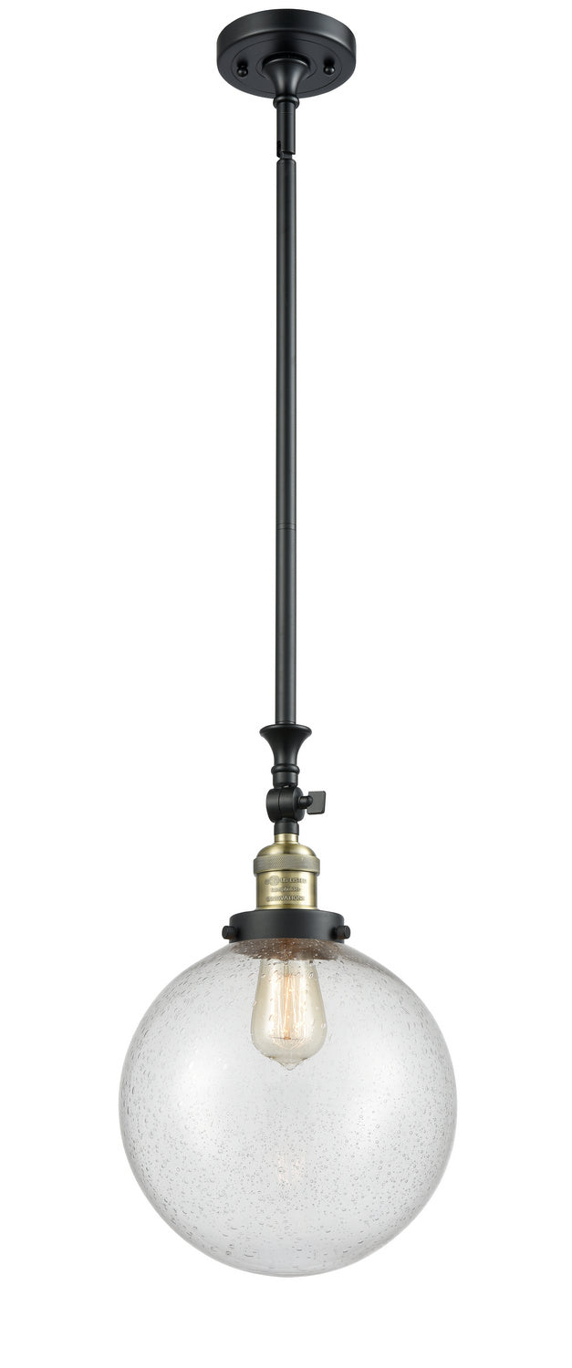 Innovations 206-BAB-G204-10 One Light Mini Pendant, Black Antique Brass