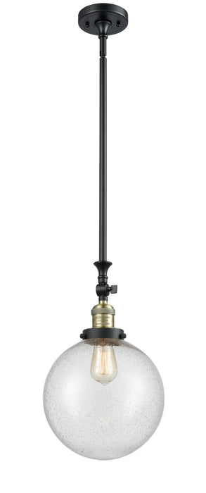 Innovations 206-BAB-G204-10 One Light Mini Pendant, Black Antique Brass