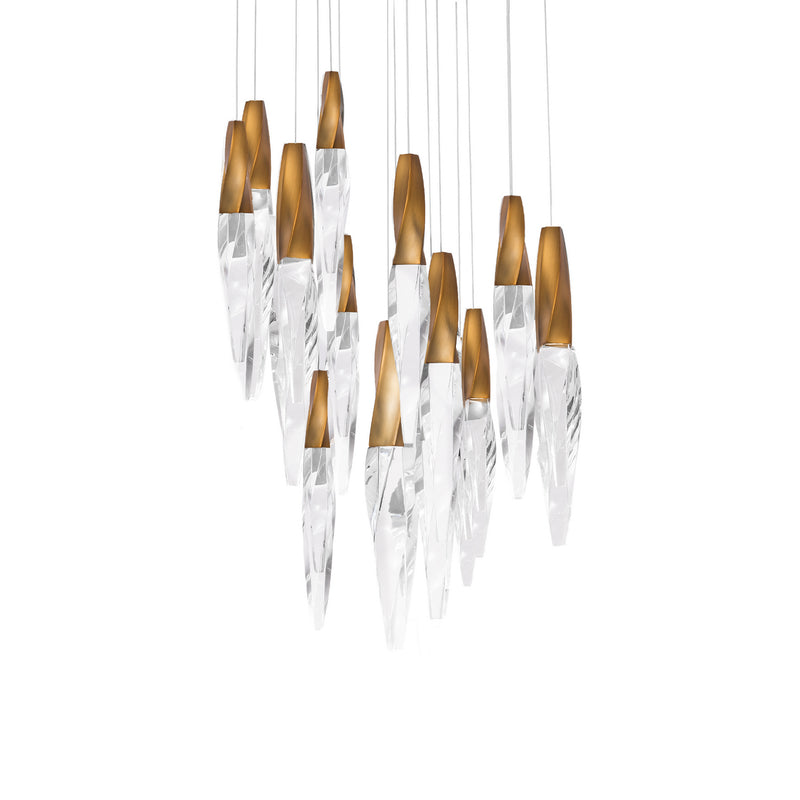 Schonbek Beyond BPD13215-AB LED Pendant, Aged Brass
