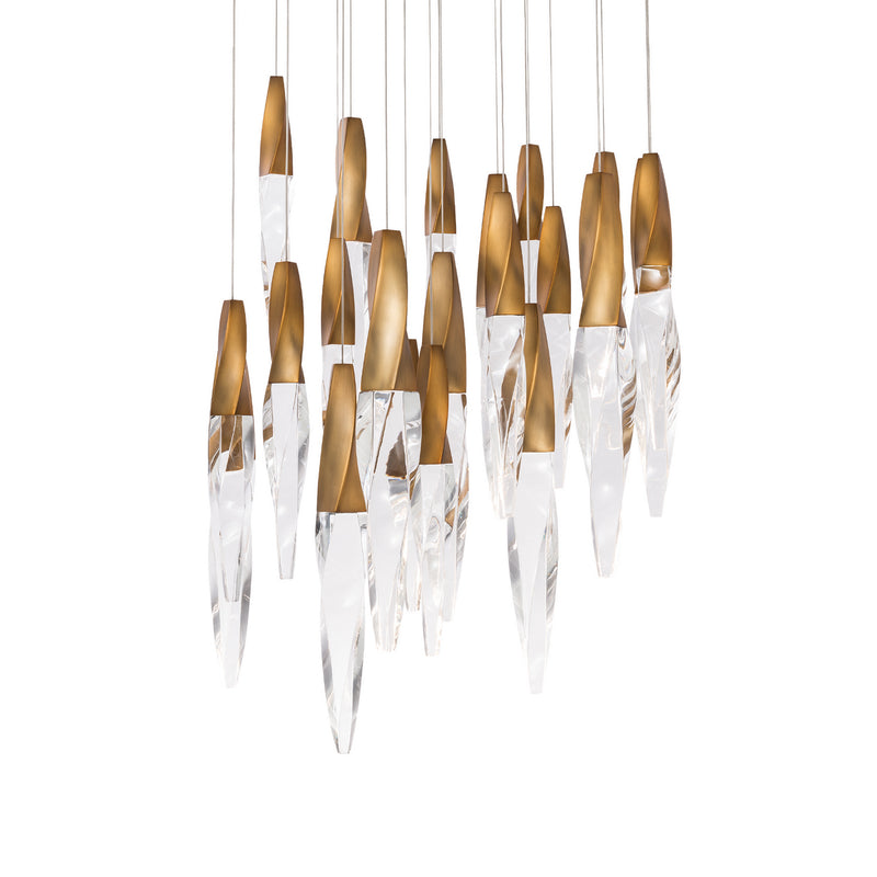 Schonbek Beyond BPD13221-AB LED Pendant, Aged Brass