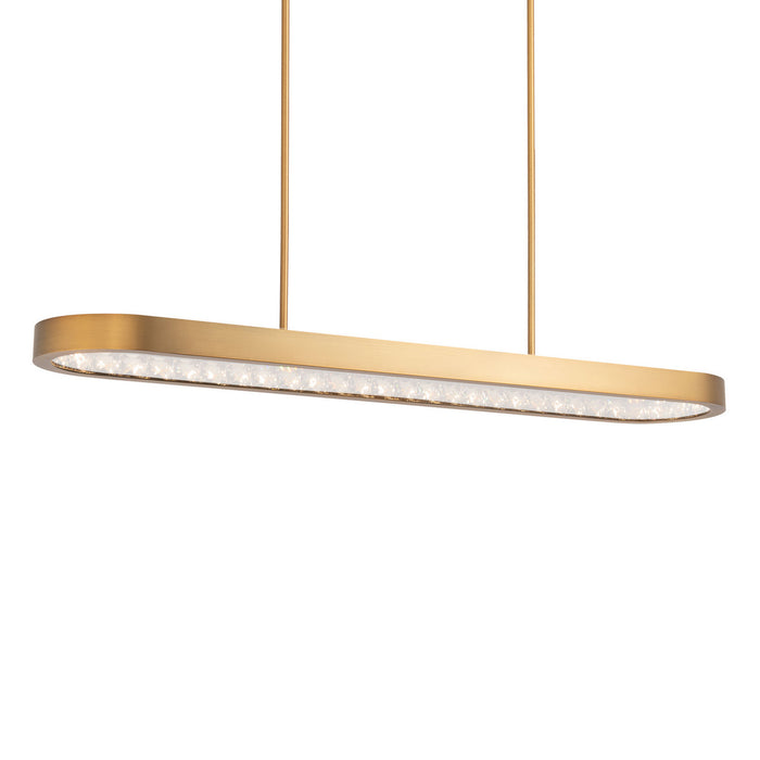 Schonbek Beyond BPD83247-AB LED Linear Pendant, Aged Brass