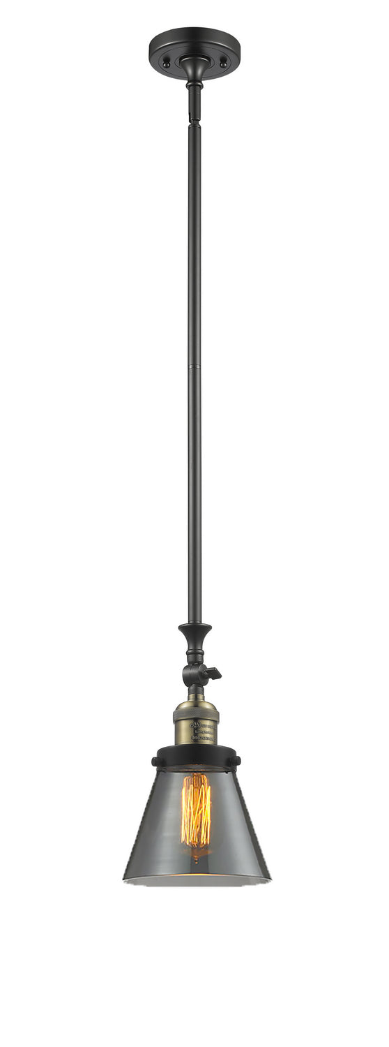 Innovations 206-BAB-G63 One Light Mini Pendant, Black Antique Brass