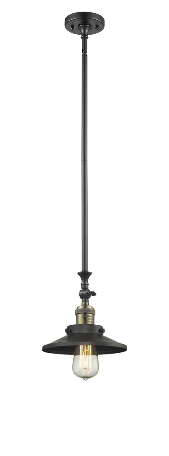 Innovations 206-BAB-M6 One Light Mini Pendant, Black Antique Brass