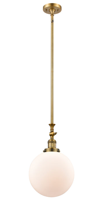 Innovations 206-BB-G201-10 One Light Mini Pendant, Brushed Brass