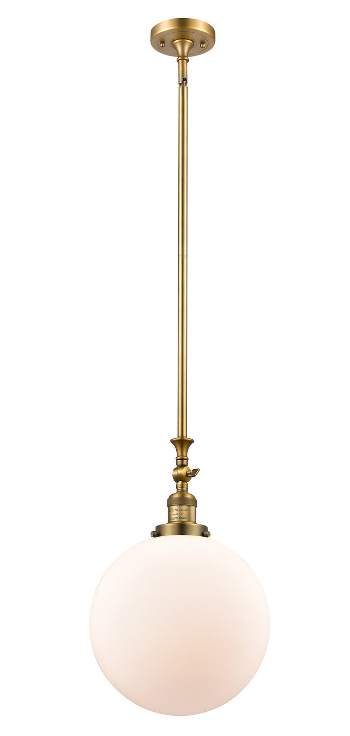 Innovations 206-BB-G201-12 One Light Mini Pendant, Brushed Brass