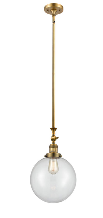 Innovations 206-BB-G202-10 One Light Mini Pendant, Brushed Brass