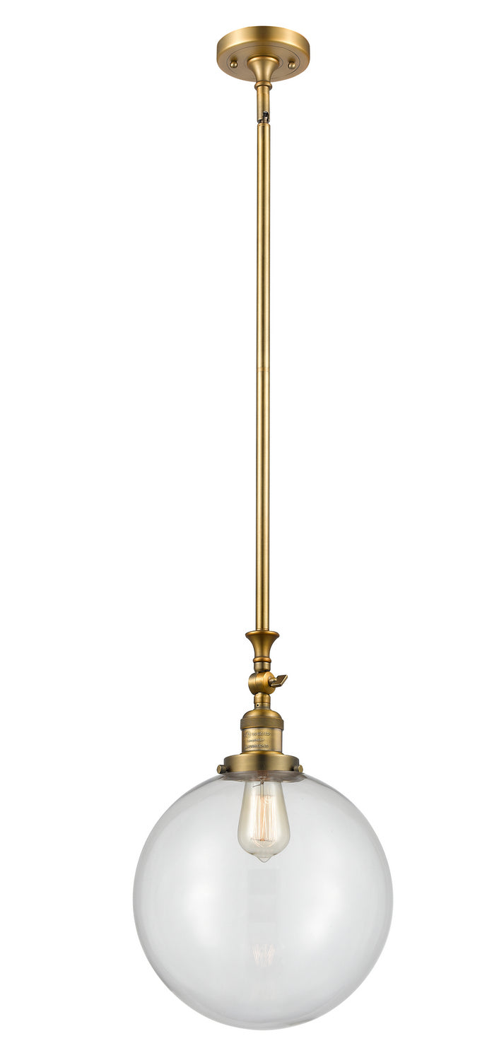 Innovations 206-BB-G202-12 One Light Mini Pendant, Brushed Brass