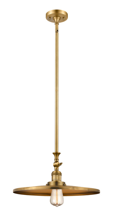 Innovations 206-BB-MFR-BB-16 One Light Mini Pendant, Brushed Brass