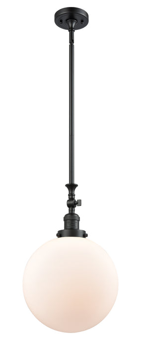 Innovations 206-BK-G201-12 One Light Mini Pendant, Matte Black