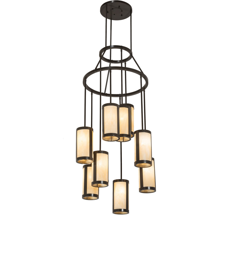 Meyda Tiffany 246501 Nine Light Chandelier, Timeless Bronze
