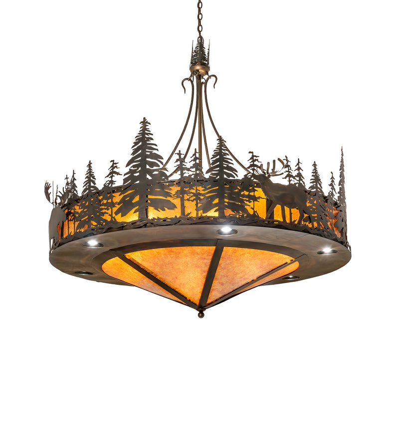 Meyda Tiffany 246510 14 Light Pendant, Amber Mica