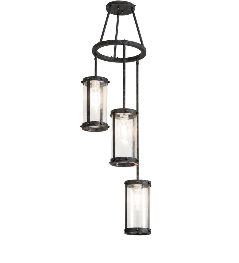 Meyda Tiffany 246760 Three Light Chandelier, Gunmetal