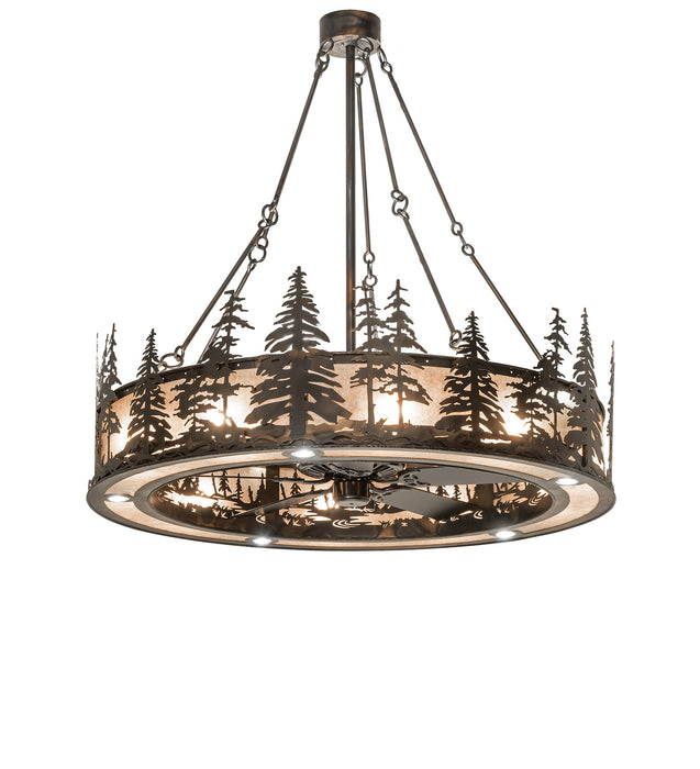 Meyda Tiffany 246789 20 Light Chandel-Air, Dark Burnished Antique Copper