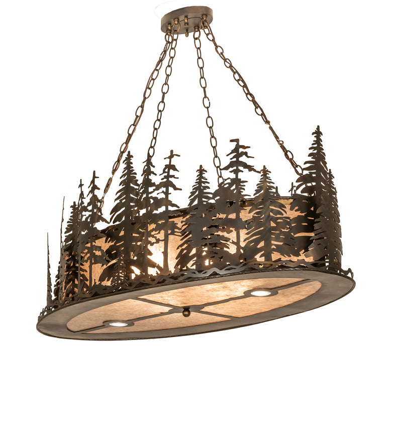 Meyda Tiffany 246791 Eight Light Pendant, Dark Burnished Antique Copper