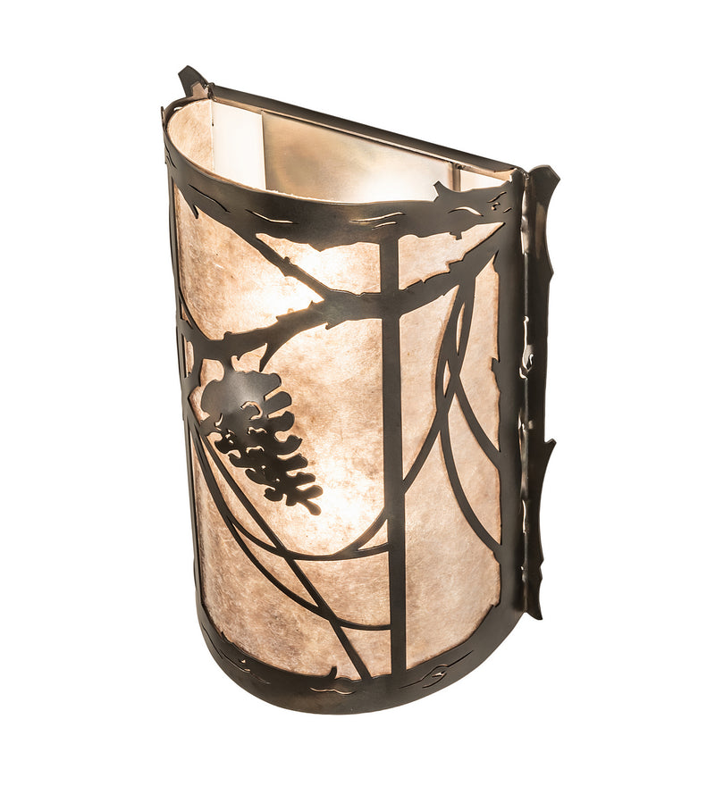 Meyda Tiffany 246792 Two Light Wall Sconce, Dark Burnished Antique Copper