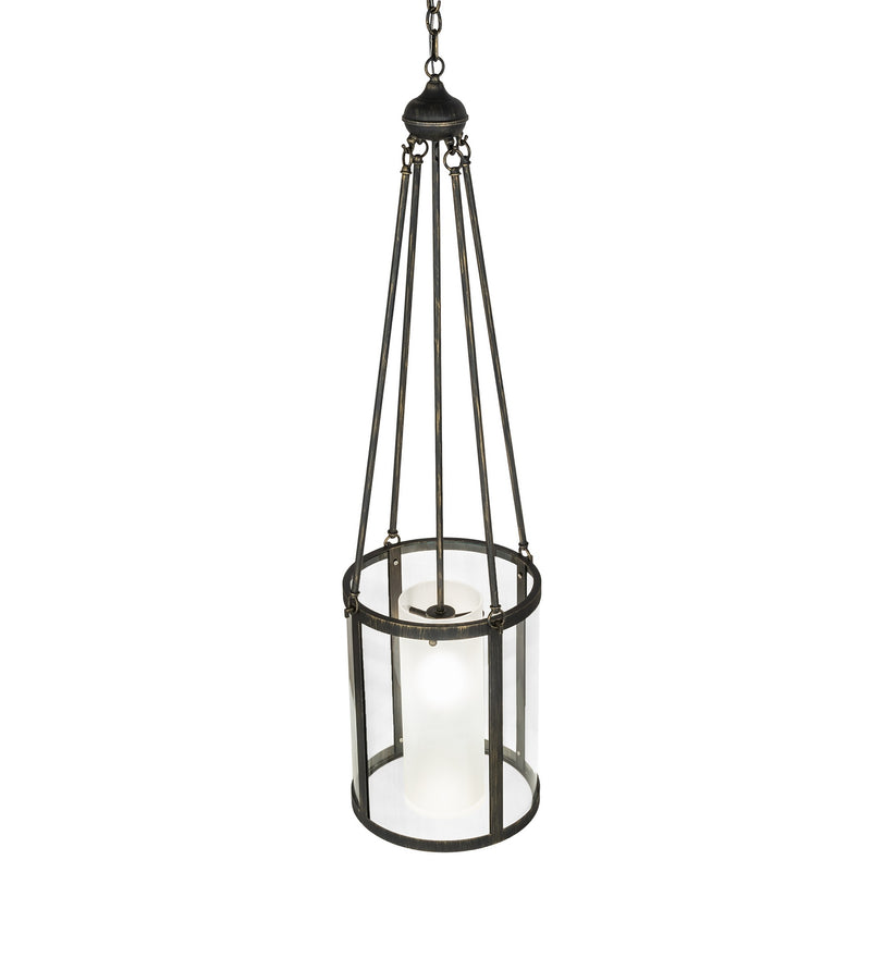 Meyda Tiffany 247186 One Light Pendant, Clear & Clear Frosted