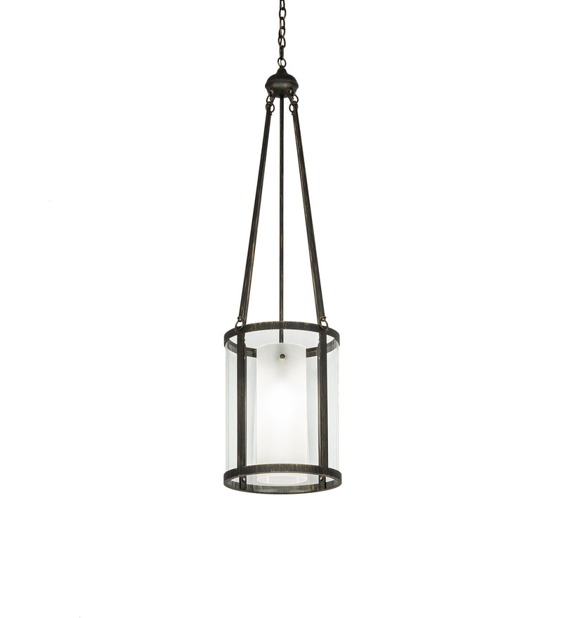 Meyda Tiffany 247186 One Light Pendant, Clear & Clear Frosted