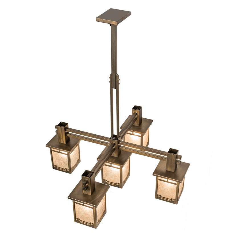 Meyda Tiffany 247250 Five Light Chandelier, Antique Copper