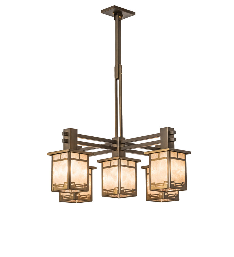 Meyda Tiffany 247250 Five Light Chandelier, Antique Copper