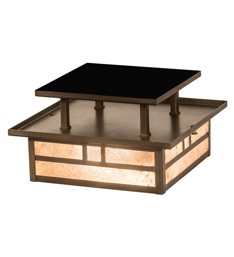 Meyda Tiffany 247251 Two Light Flushmount, Antique Copper