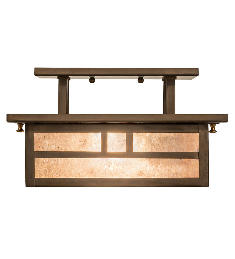 Meyda Tiffany 247251 Two Light Flushmount, Antique Copper