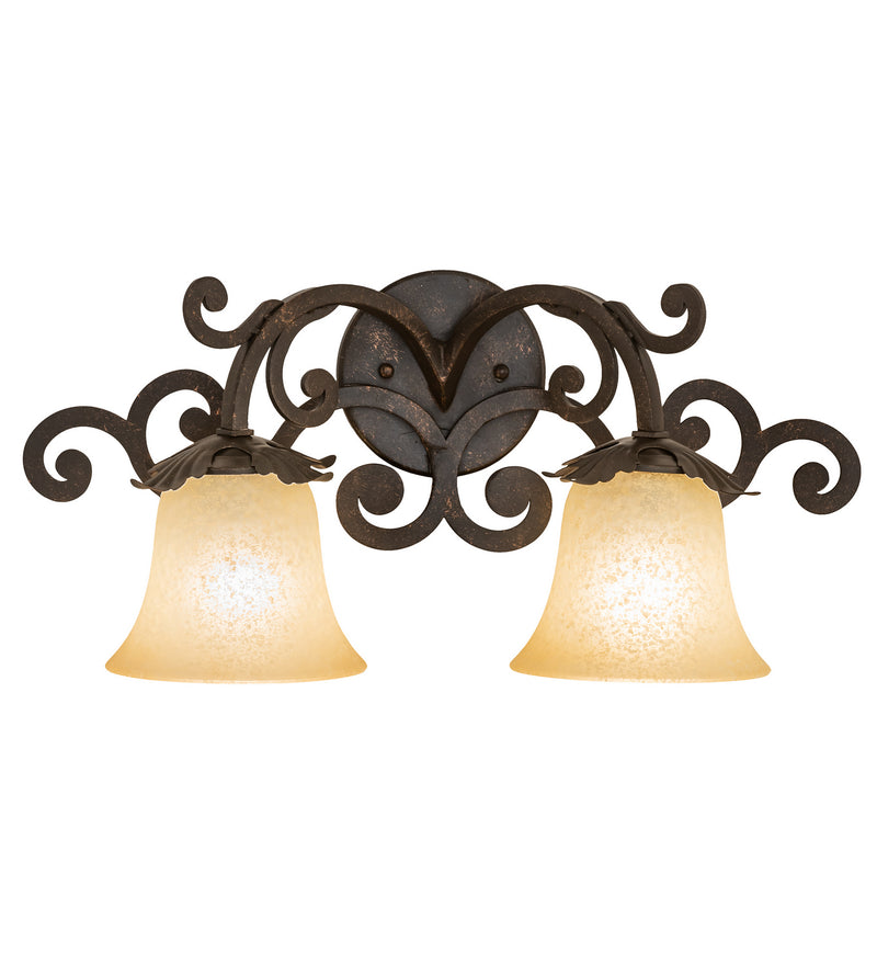 Meyda Tiffany 247362 Two Light Wall Sconce, Gilded Tobacco