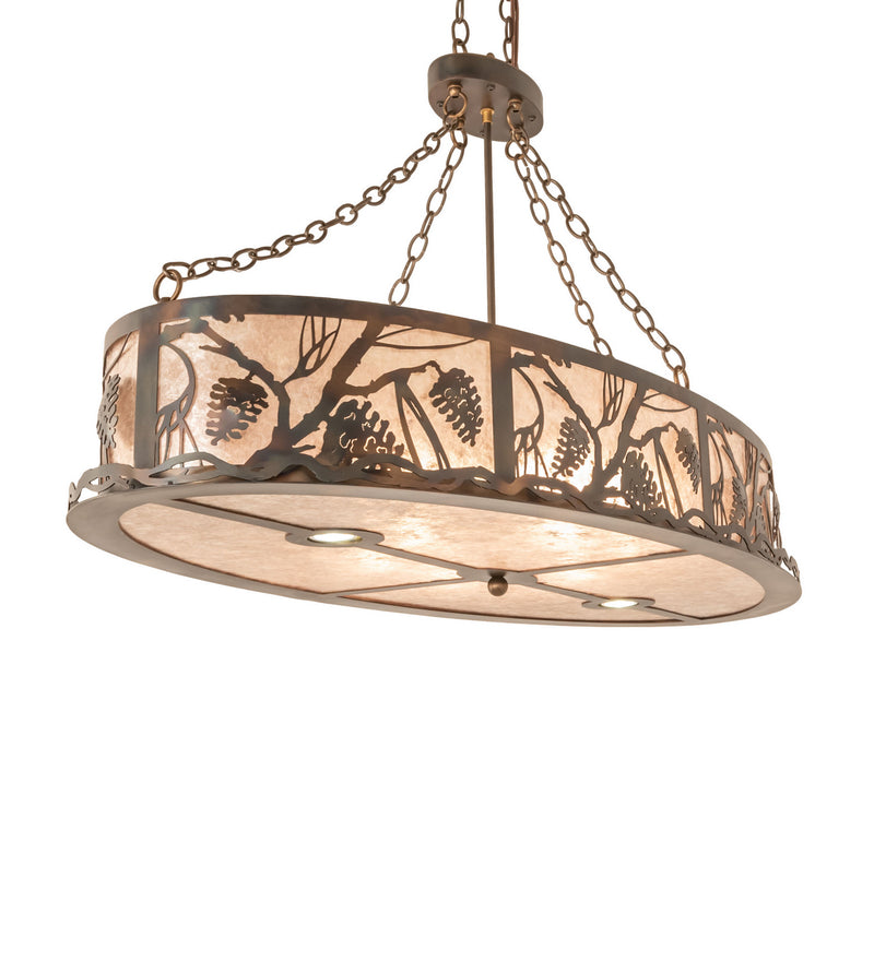 Meyda Tiffany 247419 Eight Light Pendant, Dark Burnished Antique Copper