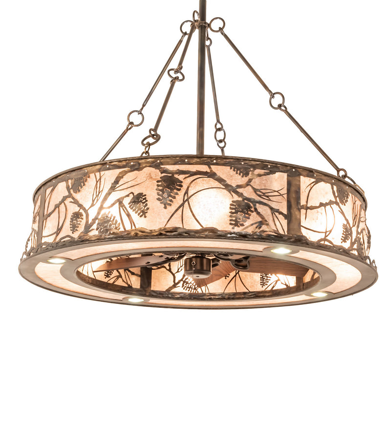 Meyda Tiffany 247420 16 Light Chandel-Air, Dark Burnished Antique Copper