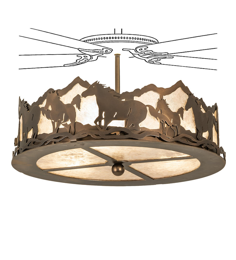 Meyda Tiffany 247427 LED Fan Light, Antique Copper