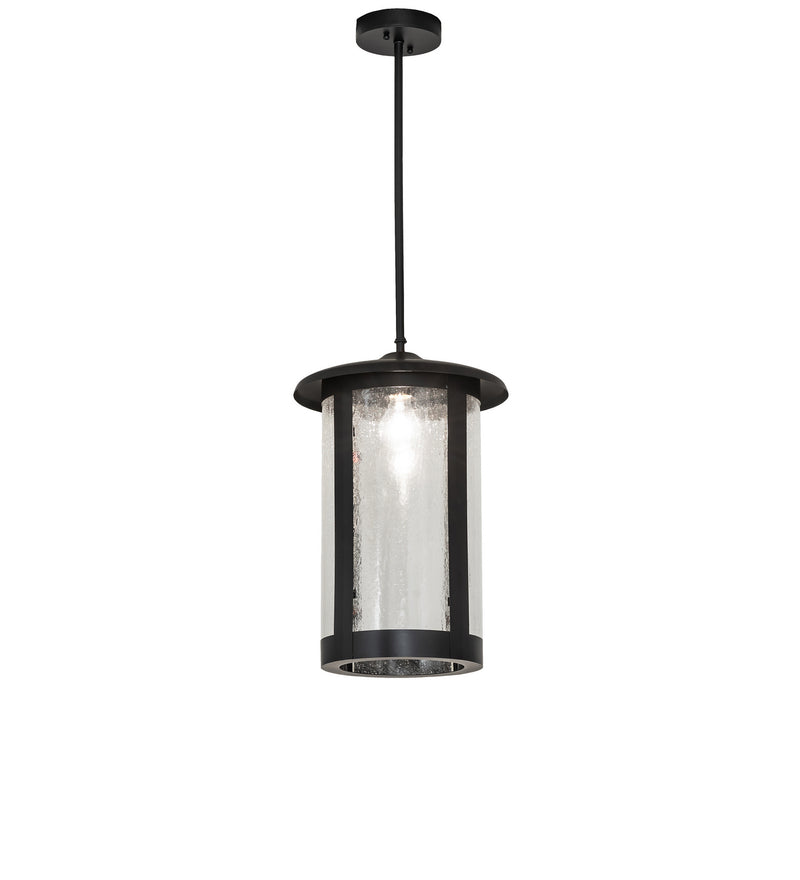 Meyda Tiffany 247582 One Light Pendant, Flat Black