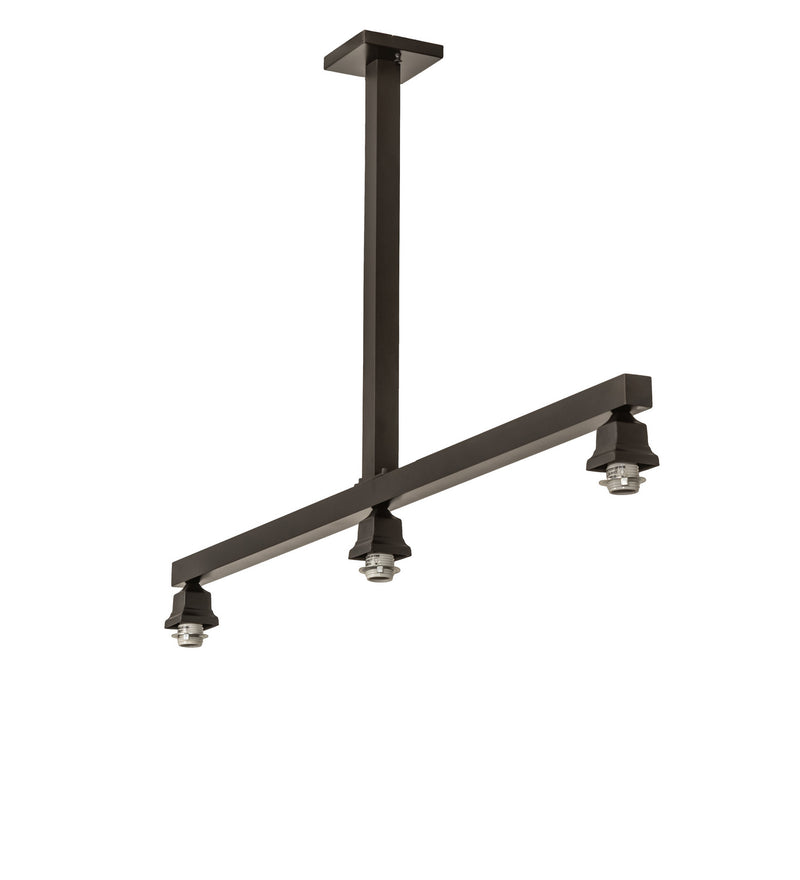 Meyda Tiffany 247615 Three Light Island Pendant Hardware, Craftsman Brown