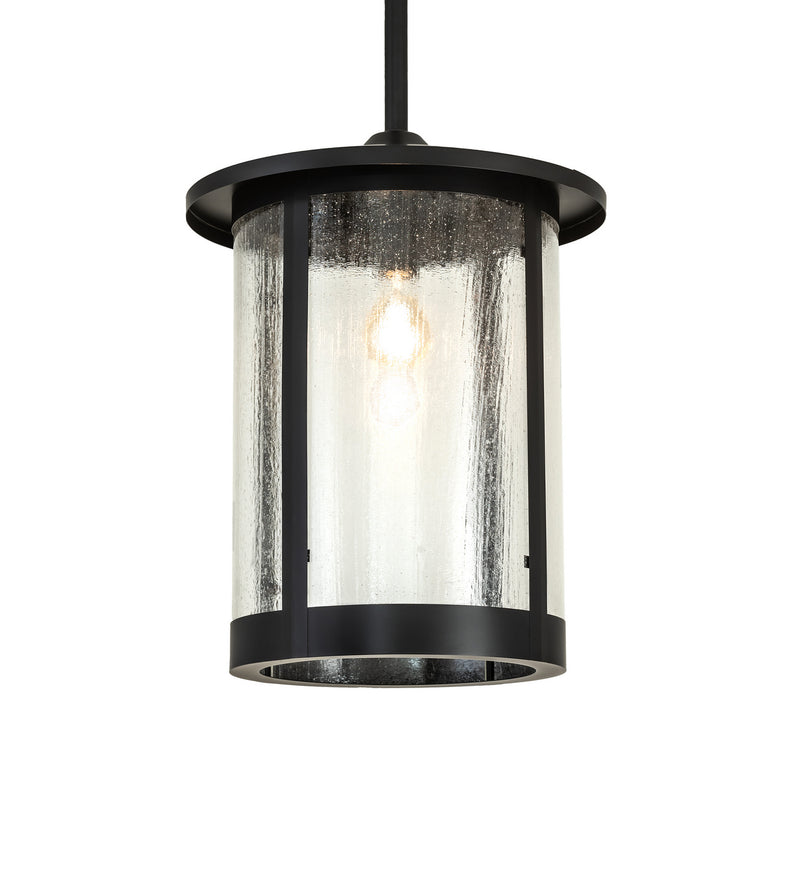 Meyda Tiffany 247638 One Light Pendant, Flat Black