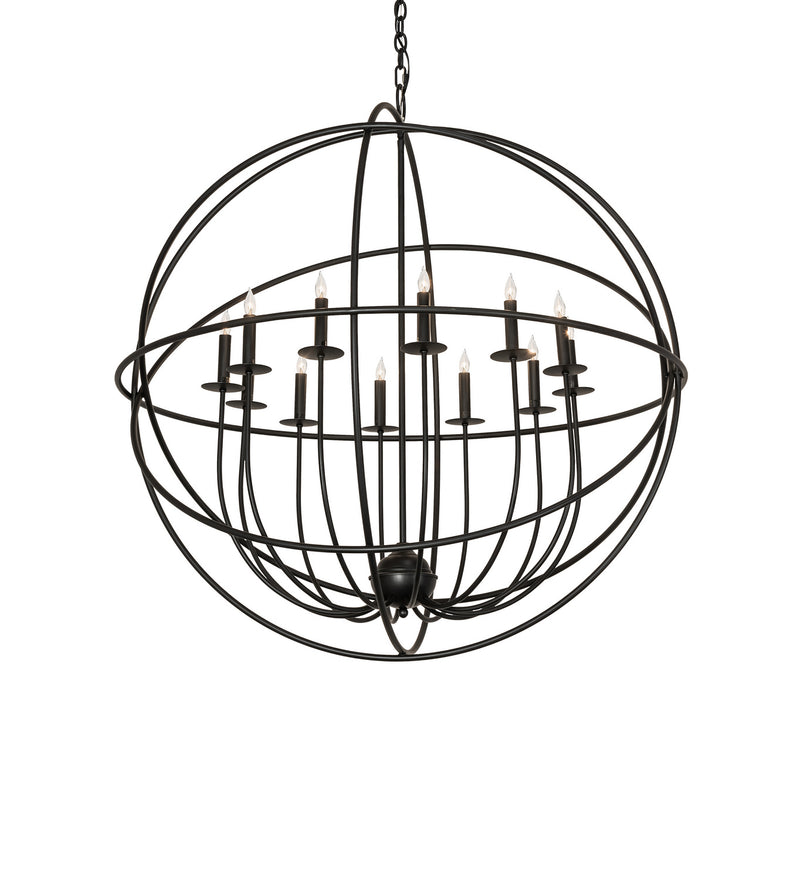 Meyda Tiffany 247640 12 Light Chandelier, Solar Black